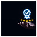 Quality and compliance shield icon